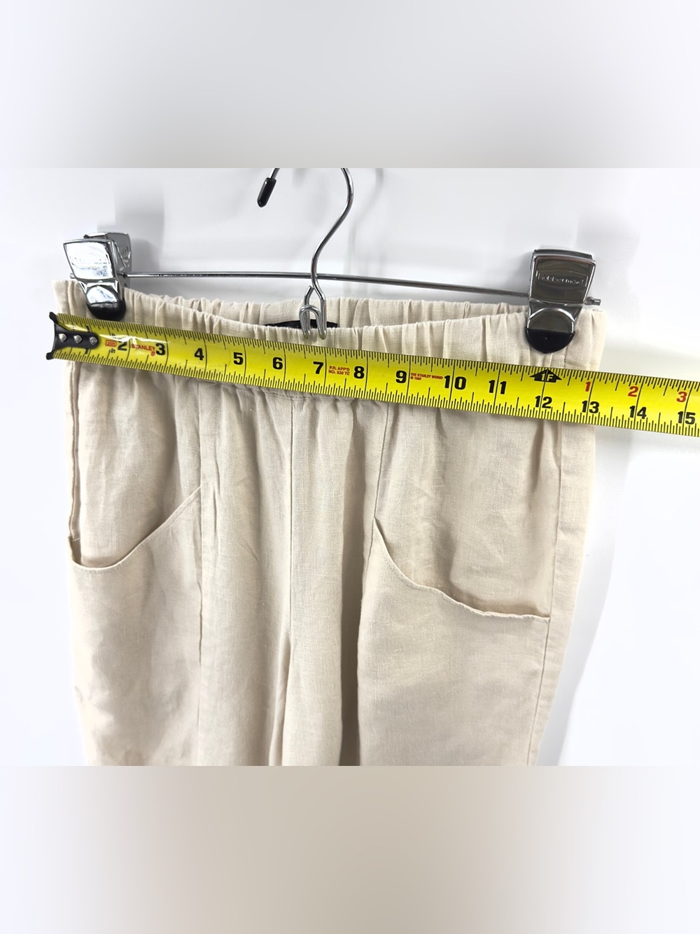 Quince European Linen Tapered Ankle Pants Size Small Flax Tan Minimalist Beach - Picture 6 of 8